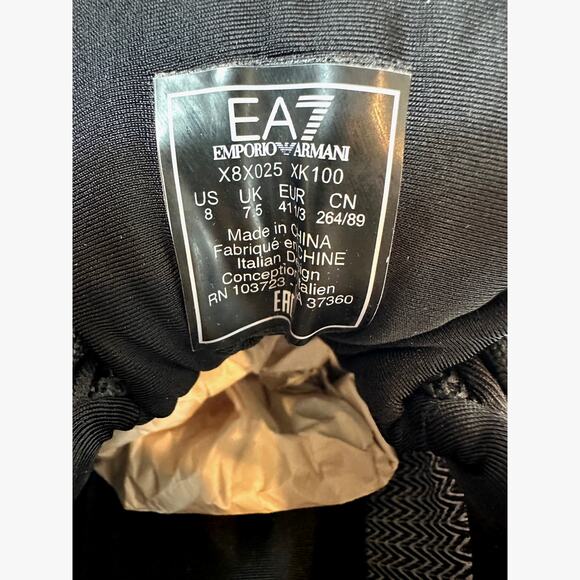 Emporio Armani Ea7 Crusher Distance Trainers Sneakers Mens Black 8 - Picture 14 of 16